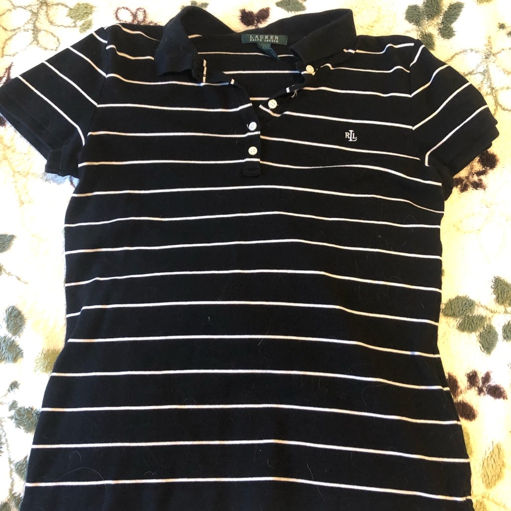 Black and white striped polo shirt!